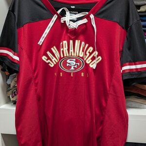 Fanatics Black and Red Sports Jersey